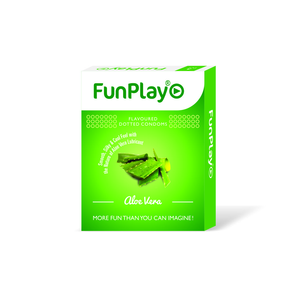 Funplay Aloevera Dotted Condom 3 PCS - Smartway